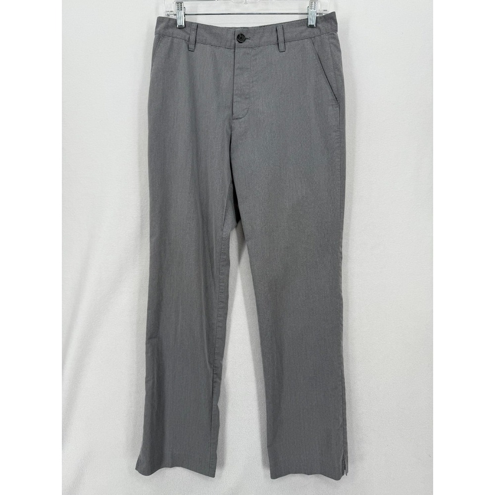 Adidas Men's Gray Flat Front Casual‎ Golf Pants 30x32 Stretch Cotton Blend